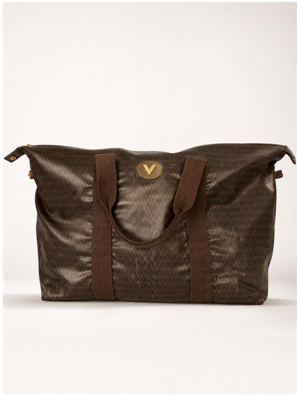 ✨ Vintage Mario Valentino Monogram Weekender / Travel Duffel – Made in Italy